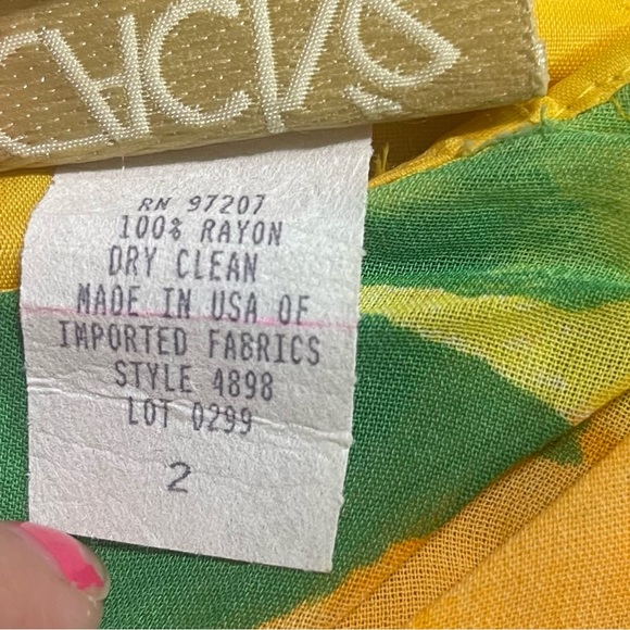 Caché Orange flora skirt skort size 2 - Picture 6 of 6